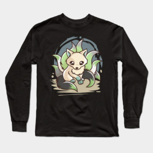 Agender Cute Kitsune Long Sleeve T-Shirt