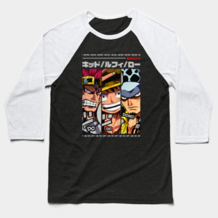 Supernova Alliance | One Piece | Manga Style Character Panel - Otaku, Anime Baseball T-Shirt
