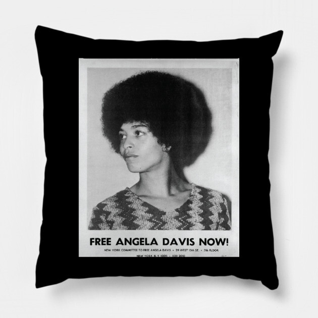 Angela Davis, Black History, Black Woman, Black Lives Matter Pillow by UrbanLifeApparel