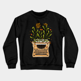 Typewriter Bloom Crewneck Sweatshirt