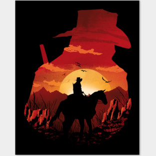 Red Sunset Posters and Art