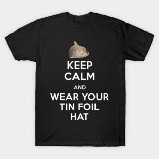Keep Calm and Wear Your Tin Foil Hat Graphic T-Shirt