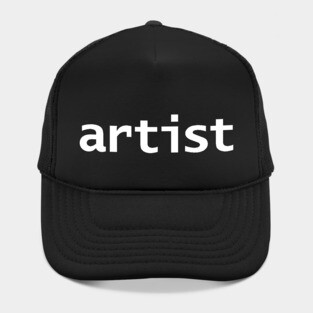 Artist Minimal Typography White Text Hat