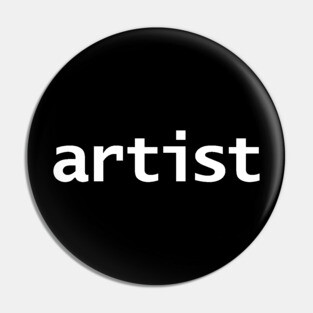 Artist Minimal Typography White Text Pin
