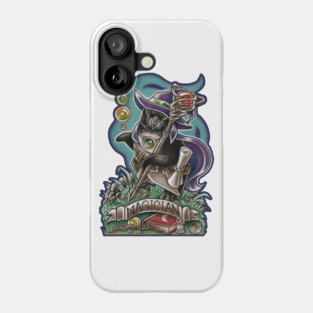 Magician Penguin - Navy Blue Outlined Version Phone Case