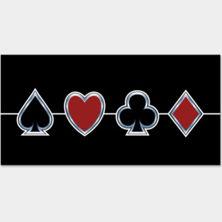 Spades Hearts Clubs Diamonds Posters and Art