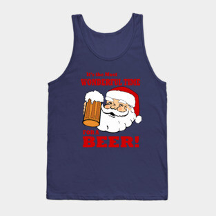 Most Wonderful Time for a Beer Funny Christmas Tank Top