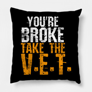 You're Broke Take The V.E.T. Pillow