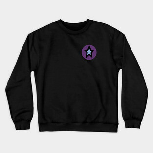 Small Blue Star Purple Circle Graphic Crewneck Sweatshirt