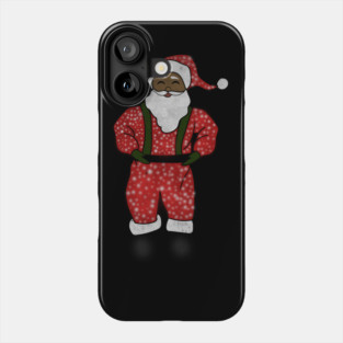 Black Santa Claus Funny Afro American Christmas Phone Case