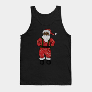 Black Santa Claus Funny Afro American Christmas Tank Top