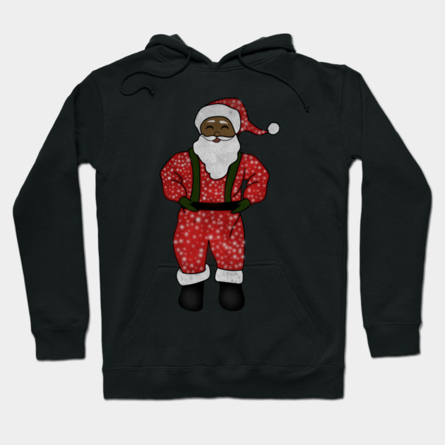 Black Santa Claus Funny Afro American Christmas Hoodie by logiamerch