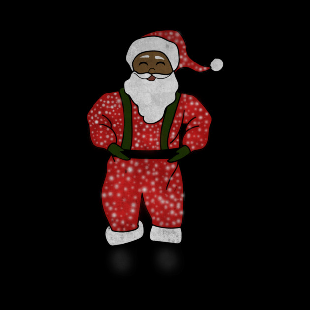 Black Santa Claus Funny Afro American Christmas by logiamerch