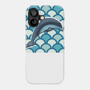 Dolphin Ocean Animal with Waves Phone Case