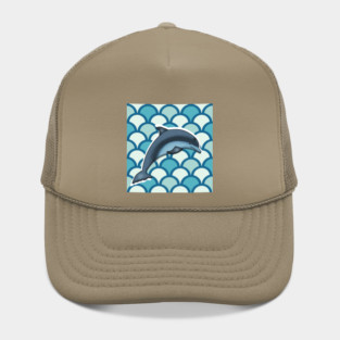 Dolphin Ocean Animal with Waves Hat