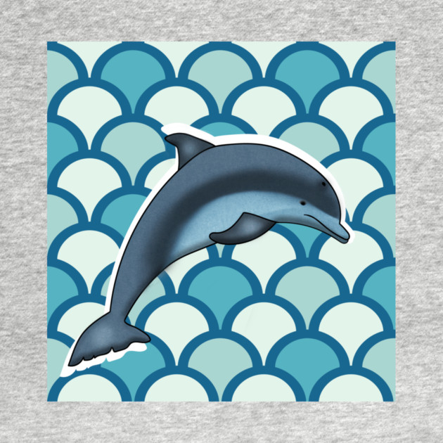 Dolphin Ocean Animal with Waves by logiamerch