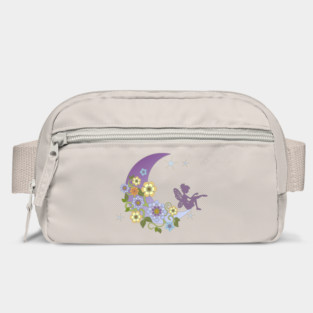 Fairy With Floral Moon Bag