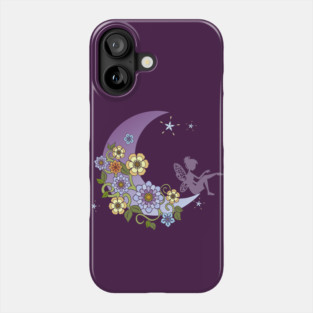 Fairy With Floral Moon Phone Case