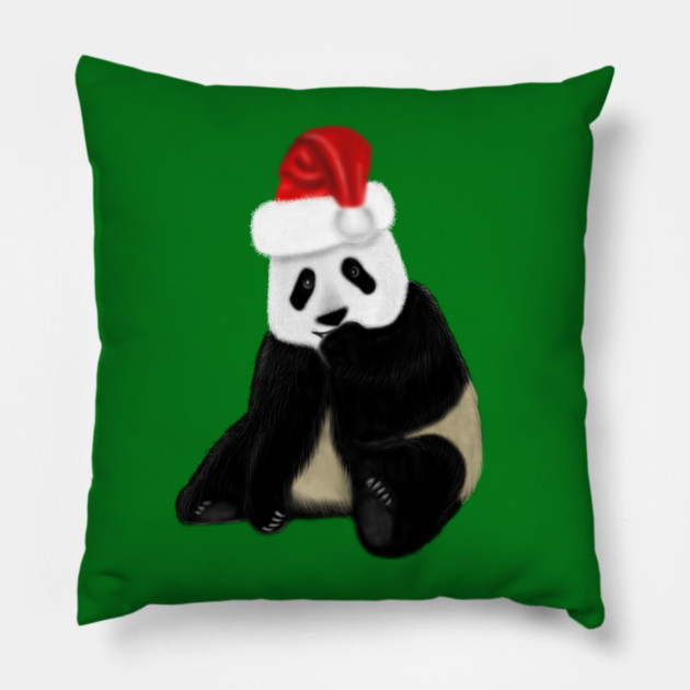 Cute Panda Christmas Xmas Lover Pillow by logiamerch