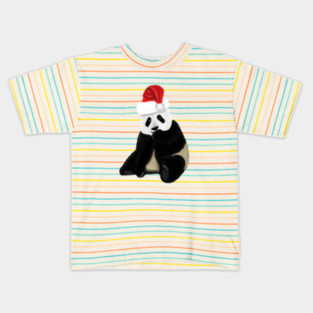Cute Panda Christmas Xmas Lover Kids T-Shirt