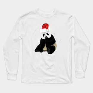 Cute Panda Christmas Xmas Lover Long Sleeve T-Shirt