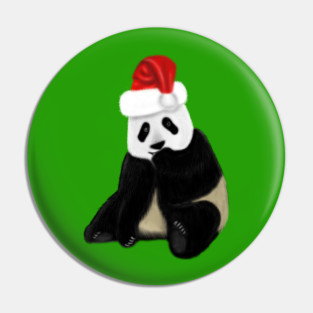 Cute Panda Christmas Xmas Lover Pin
