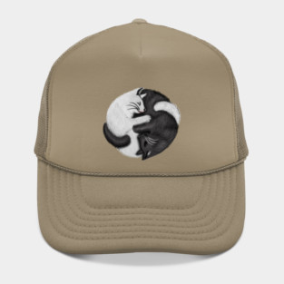 Yin Yang Cats Cat Lover Kitten Chinese Graphic Hat