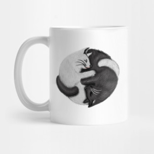 Yin Yang Cats Cat Lover Kitten Chinese Graphic Mug