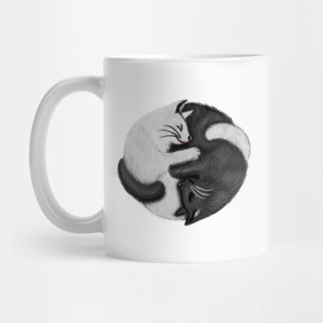 Yin Yang Cats Cat Lover Kitten Chinese Graphic by logiamerch