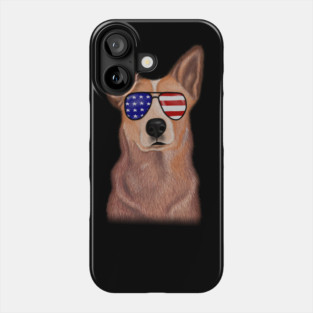 Proud Australian Cattle Dog Vintage America Flag Phone Case