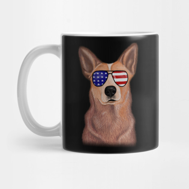 Proud Australian Cattle Dog Vintage America Flag by logiamerch