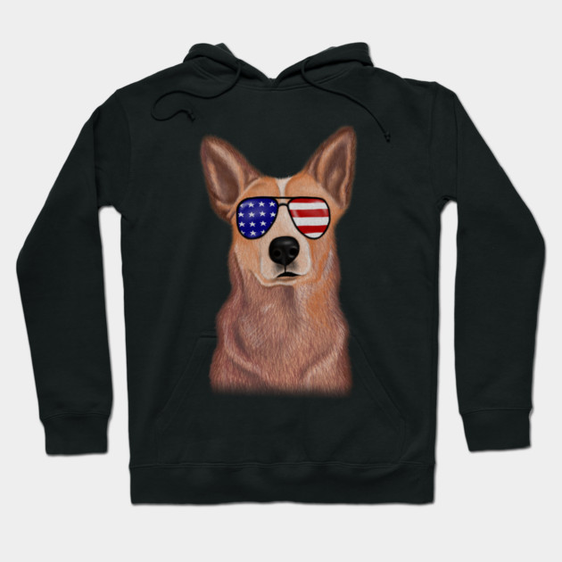 Proud Australian Cattle Dog Vintage America Flag Hoodie by logiamerch