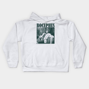 Hank Williams Jr / Bocephus || Vintage Halftone Style || Fan Art Design| Kids Hoodie