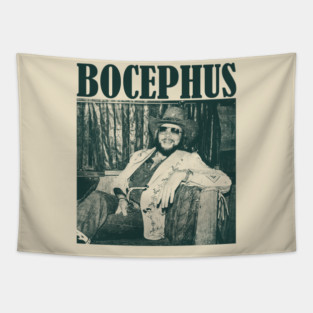 Hank Williams Jr / Bocephus || Vintage Halftone Style || Fan Art Design| Tapestry