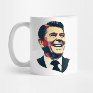 Ronald Reagan Happy Pop Art Mug