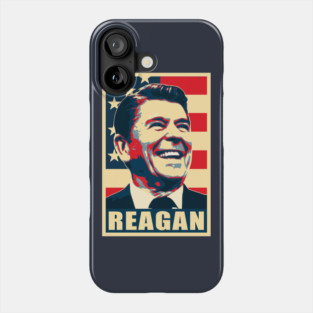 Ronald Reagan Happy Propaganda Poster Art Phone Case