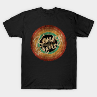 Kenny Rogers Vintage Circle Art T-Shirt