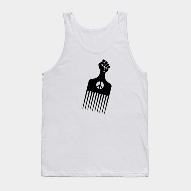 Afro Pick, Black History, Afro Hair, Black Lives Matter Tank Top by UrbanLifeApparel