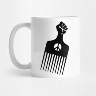 Afro Pick, Black History, Afro Hair, Black Lives Matter Mug