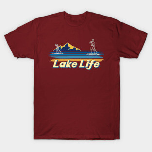 Lake Life Paddleboard SUP paddling T-Shirt