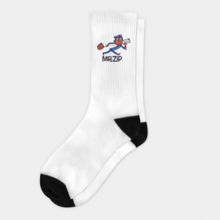 Mr. Zip Zippy T-Shirt – USPS Retro Mailman Design – Postal Worker Gift Socks