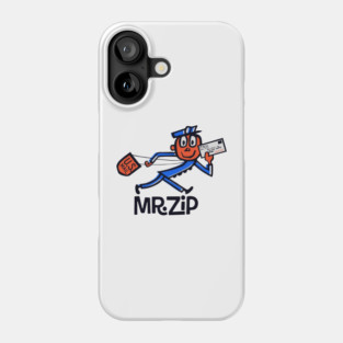Mr. Zip Zippy T-Shirt – USPS Retro Mailman Design – Postal Worker Gift Phone Case