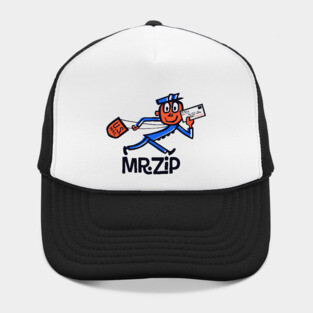 Mr. Zip Zippy T-Shirt – USPS Retro Mailman Design – Postal Worker Gift Hat