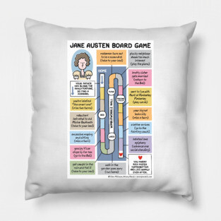 Jane Austen Board Game Pillow
