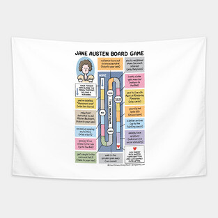 Jane Austen Board Game Tapestry