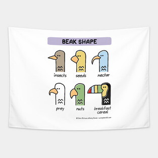 beak shape Tapestry