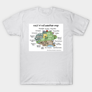 rock 'n' roll weather map T-Shirt