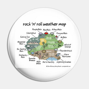 rock 'n' roll weather map Pin