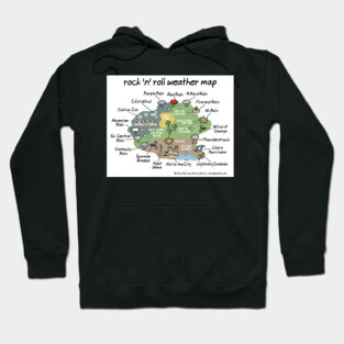 rock 'n' roll weather map Hoodie