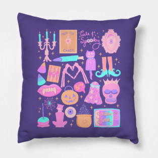 Cute and Spooky Pastel Halloween Pillow